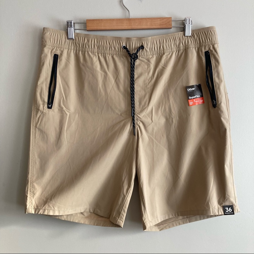 Urban Pipeline Khaki Jogger Short Super Flex Size 36. Brand new!